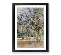 Trees and Road by Paul Cezanne Framed Print | A2 Black Framed Wall Art | Ready to Hang | Modern Floral Picture | Living Room Bedroom Lounge Office
