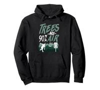 Trees Are 90% Air Funny Disc Golf Logic Pullover Hoodie