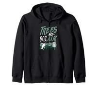 Trees Are 90% Air Funny Disc Golf Logic Zip Hoodie