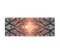 Trees Are Blooming All Over The Sky.Floral Print Mousepad Laptop Keyboard Mat Large Mouse Pad With Stitched Edges Long Non-Slip Rubber Base Spring Desk Pad For Office Home Desk Decor, 31.5" X 11.8"