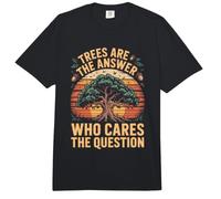 Trees are the Answer Who Cares the Question Conservation Eco Comfort Colors Adult Heavyweight T-Shirt