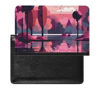 Trees by Lake Passport Cover Protector Rfid Blocking Passport Holder Id Card Holder Secure Travel Wallet Organizer for Passport Tickets Credit Cards, style, One Size