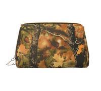 Trees Camoflauge Printed Makeup Bag for Women Portable Leather Make up Bag Travel Zipper Cosmetic Bags Organizer