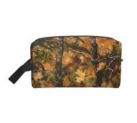 Trees Camoflauge Printed Makeup Bag Travel Portable Cosmetic Bag Large Capacity Makeup Case Toiletry Handbag Organiser for Women