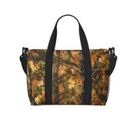 Trees Camoflauge Printed Travel Bag Duffle Bag for Men Women, Large Water Resistant Gym Bag Weekend Holdall Bag with Shoulder Strap