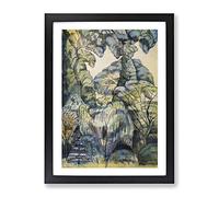 Trees In Bird Garden By Paul Nash Classic Painting Framed Wall Art Print, Ready to Hang Picture for Living Room Bedroom Home Office Décor, Black A2 (64 x 46 cm)