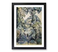 Trees in Bird Garden by Paul Nash Framed Wall Art Print A2 Black