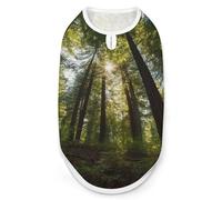 Trees Nature Dog Shirt for Small Medium, Breathable Pet Vest Sleeveless Dog Cat T-Shirt, Soft Stretchy Fabric & UV Protection, All-Season Pet Clothes for Walking