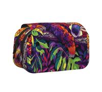 Trees on the branches. Double-Clamshell Printed Pen Pouch, Oxford Organizer | Multi-pocket Clamshell Design With Hook-and-loop Flap, Large-capacity Writing Tool Storage, Great For Sketching And Daily Use