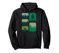Trees Reflection Outdoor Wildlife Nature Animal Deer Pullover Hoodie