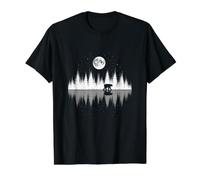 Trees Reflection Wildlife Nature Animal Bear Outdoor Wear Value Graphic T-Shirt, Men, Black, M