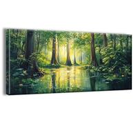 Trees River Paint by Numbers for Adults Beginners, Paint by Numbers without Frame, DIY Canvas Oil Paints Art Kit with Brushes and Paints, Hobbies for Adults Women, Home Decor Gift 32x64in h-q-9790