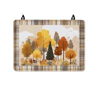 Trees Stove Top Cover for Electric Stove, Autumn Nature Leaves Flowers Fall Orange Rubber Non-Slip Cover for Glass Top Electric Cottage Kitchen Decor 28x20 Inch