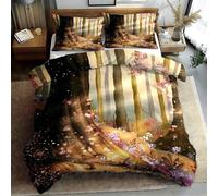 Trees Super King Bedding Set Monkey 3 Piecse Duvet Cover Sets Ultra Soft Microfiber Reversible Luxury Quilt Cover 220x260 and 2xPillow Cases Bedding Sets with Zipper Closure T348