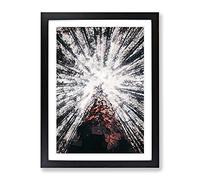 Trees Touching The Sky In Abstract Modern Framed Print | A3 Black Framed Wall Art | Ready to Hang | Abstract Floral Picture | Living Room Bedroom Lounge Office