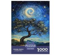 Trees Under The Starry Sky Jigsaw Puzzles for Adults Interesting Personal Puzzles 1000 Piece Impossible Puzzle Home Decoration Gifts 70x50cm/1000pcs