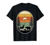 Trees Wildlife Deer Bear Family Forest T-Shirt