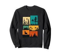 Trees Wildlife Nature Outdoor Vintage Forest Sweatshirt