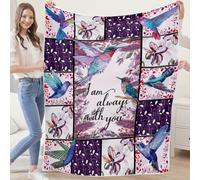 Treeswift I Am Always with You Hummingbird Blankets Soft Warm Fleece Hummingbird Throw Blankets for Kids and Adults Hummingbird Gifts for Women and Girls