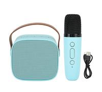 TREETDOBV Mini Karaoke Machine with Wireless Microphone, Portable Bluetooth Speaker for Kids Adults, Kids Music Player Toys for Kids Toddler Home Party Birthday Gifts, Pink(Blue)