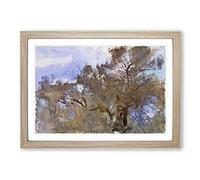 Treetops Against The Sky by John Singer Sargent Framed Print | A2 Oak Framed Wall Art | Ready to Hang | Modern Landscape Picture | Living Room Bedroom Lounge Office