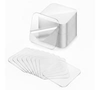 TreeTribe 50pcs Clear Double Sided Adhesive Pads, 2.4Inch Double Sticker Heavy Duty Adhesive Mounting Pads Clear Stickers for DIY Craft Home Office,2 Sided Precut Nano Gel Wall Mount Glue