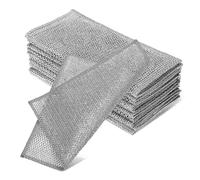TreeTribe 6 Double-Layer Wire Dishwashing Cloths, Non-Scratch, 20 x 20cm