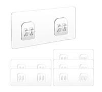 TreeTribe 6 Pack Shower Caddy Adhesive Replacement,Double Adhesive Strong Claw Wall Hooks for Corner Shower Caddy Bathroom Shelf Basket Soap Dish Hanging Hooks Kitchen Accessories (No Drilling)