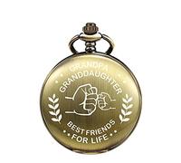 TREEWETO Memory Present to My Grandpa Pocket Watch, I Love You to Grandpa Present from Granddaughter Personalized for Fathers Day Birthday Wedding