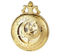 TREEWETO Men's Pocket Watch with Chain Retro Vintage Design Antique Mechanical Chain Watch Roman Numerals for Father Grandpa Birthday Christmas, silver