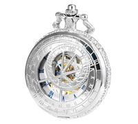 TREEWETO Men's Pocket Watch with Chain Retro Vintage Design Antique Mechanical Chain Watch Roman Numerals for Father Grandpa Birthday Christmas, gold