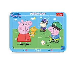 Trefl, 10 Piece Peppa Pig Frame Jigsaw Puzzle with Underlay for Ages 2+