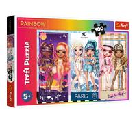 Trefl 100 Elements Colourful Fairy Tale Characters, Creative Entertainment, Fun for Children from 5 Years, 16444, Rainbow High, Arc Dolls