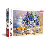 Trefl 10466 Blue Flower Bouquet 1000 Pieces Premium Quality for Adults and Children from 12 Years Jigsaw Puzzle Coloured