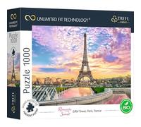 Trefl 10693 1000 Elements, Dickster Cardboard, Organic, Eiffel Tower, France, Entertainment for Adults and Children from 12 Years, Romantic Sunset: Eiffel Tower, Paris, France