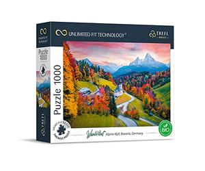 Trefl 10703 1000 Elements, Dickster Cardboard, Organic, Alps, Germany, Bavaria, Mountains, Entertainment for Adults and Children from 12 Years, Puzzle Wanderlust: Alpine Idyll