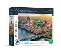 Trefl 10705 1000 Elements, Dickster Cardboard, Organic, Entertainment for Adults and Children from 12 Years, Cityscape Puzzle: Palace of Westminster, London, England