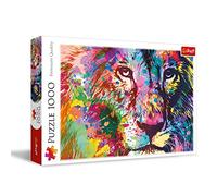 Trefl 10707 1000 Teile Portrait eines Löwen, modernes DIY, kreative Unterhaltung, Spaß, klassisches Puzzle mit Tieren, für Erwachsene und Kinder ab 12 Jahren, Colourful Lion