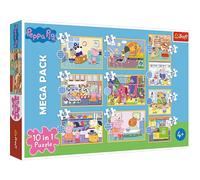 Trefl 10in1 Poznaj ÄšwinkĂ PeppĂ / Peppa Pig / Peppa Pig (90383) [PUZZLE]