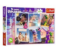 Trefl, 13322 Adventures of the Diplodok-uzzle Christmas Dragon with the Fairy Tale, for Children from 7 Years, Multicoloured, 13322
