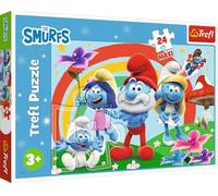 Trefl 14374 Smurfs Smurf's Day Puzzle 24 Maxi 24 Large Elements Creative Entertainment for Children from 3 Years Multi-Coloured