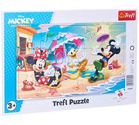 Trefl 15 Piece Baby Kids Infant Micky Mouse Playing On Beach Frame Jigsaw Puzzle