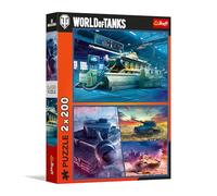 Trefl 2 in 1: World of Tanks Armoured Mission-2 x 200 Pieces-Set of Two Teens Puzzles 13346