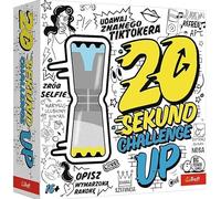 Trefl - 20 Second Challenge UP, New Release - Board Game, Over 400 Crazy Challenges, Challenge Cards and Hourglass, Game for Adults and Children from 16 Years