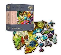 Trefl 20154 500+1 Pieces, Wood Craft, Irregular Shapes, 50 Travel Figures, Modern Premium Puzzle, DIY, for Adults and Children from 12 Years, Colourful Cocktails
