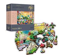Trefl 20166 Adult Irregular Shapes, 50 Travel Figures, Modern Premium Puzzle, DIY for Adults and Children from 12 Years, Wooden Puzzle, House on the Beach, 500