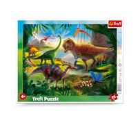 Trefl, 25 Piece Dinosaur Frame Jigsaw Puzzle with Underlay for Ages 4+