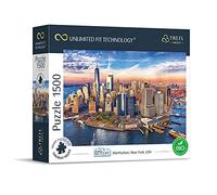 Trefl 26189 1500 Elements Thickest Cardboard Organic ECO City Landscape Entertainment for Adults and Children from 12 Years UFT Puzzle Cityscape Manhattan New York USA