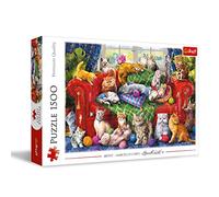 Trefl 26198 Piece Jigsaw, Kittens on The Sofa 1500 Teile Katzen, Modernes DIYPuzzle, Kreative Unterhaltung, Spaß, Klassische Puzzles mit Tieren, für Erwachsene und Kinder ab 12 Jahren