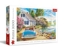 Trefl 27124 2000 Elements Dogs, Summer, Sailing Boat, Modern DIY Puzzle, Creative Entertainment, Fun, Classic Puzzle with Animals, for Adults and Children from 12 Years, Holiday Port